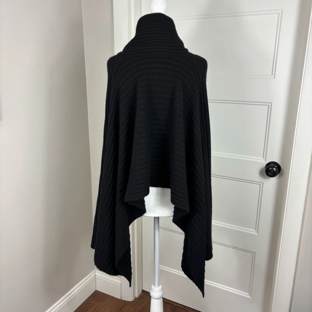 Autumn Cashmere‎ Hybrid Rib Cape Poncho Wrap Shawl OSFM